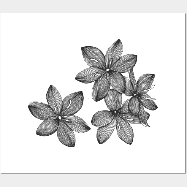 Drawn Floral Background Wall Art by NataliiaKu